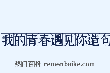 我的青春遇见你造句是什么意思的图片